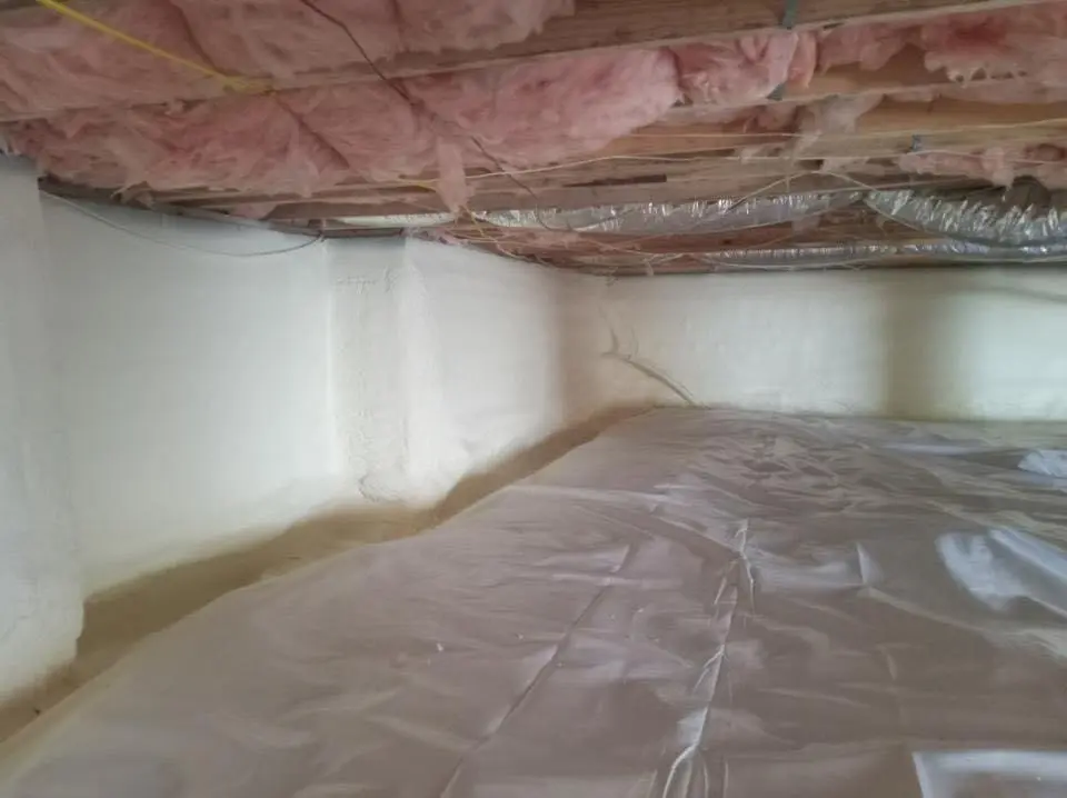 Crawl space encapsulation with closed-cell spray foam for Attic Insulation in Stafford